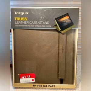 Targus Truss Leather Case Stand For Apple iPad 1 & 2 Tan NEW